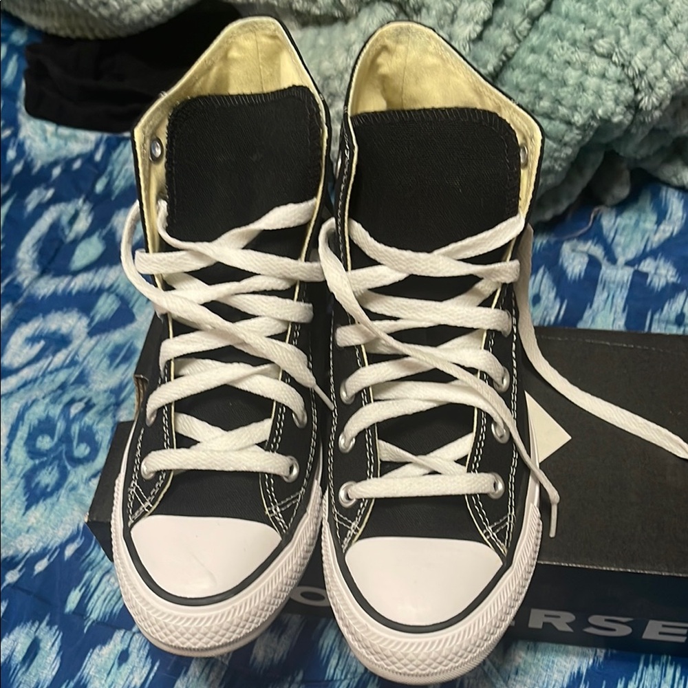 Converse Black and White High-Top Sneakers
